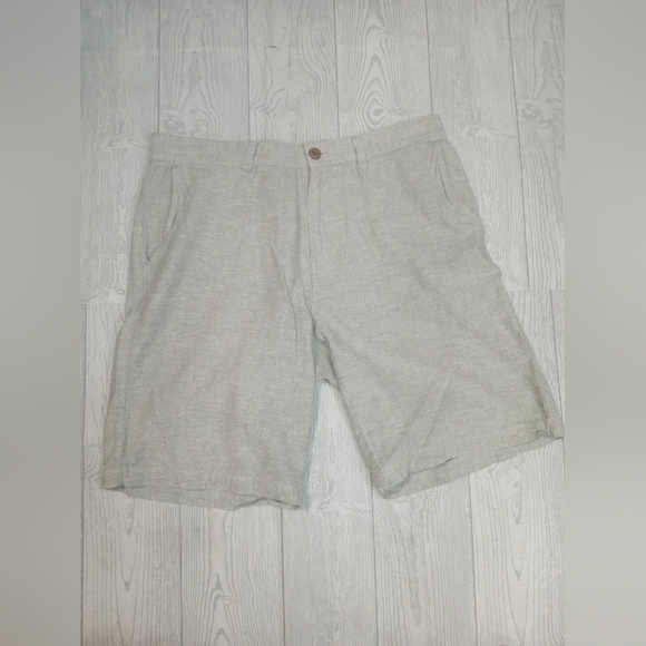 Patagonia Men's Sz 32 Hemp Organic Cotton Back Step Chambray Feather Grey Shorts - Picture 1 of 4